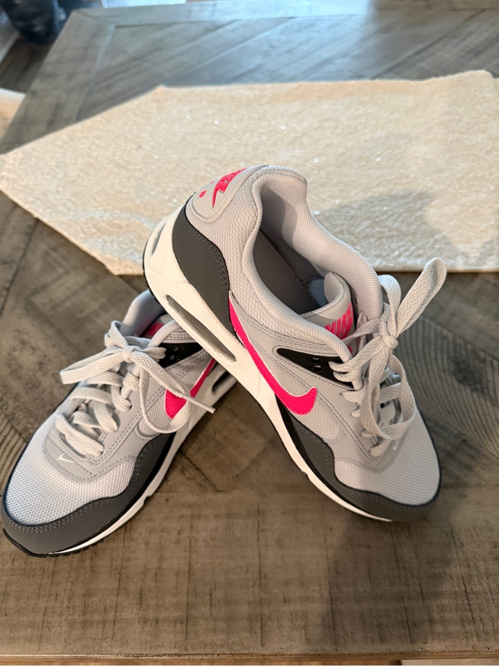 Nike Women’s Gray & Pink Low-Top Sneakers - Picture 2 of 3